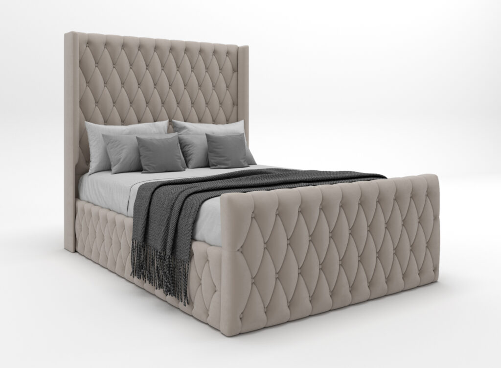 delux upholstery ottoman non ottoman bed frame