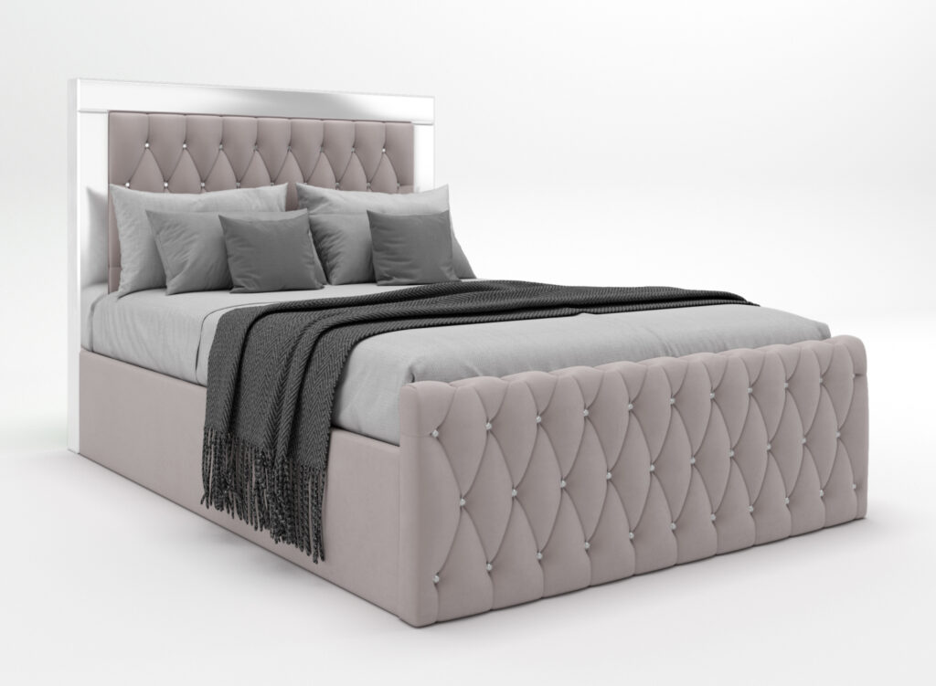 mirror bed upholstery ottoman non ottoman bed frame